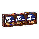 Klondike  heath light ice cream in a chocolate coating and heath toffee pieces, 6 ct Left Picture